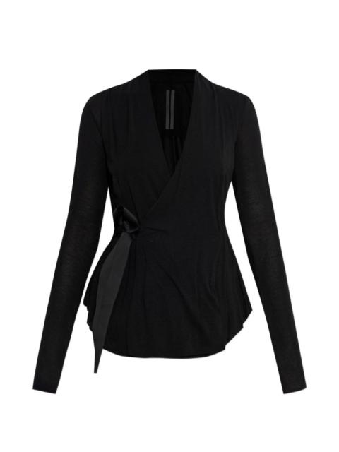 Rick Owens tie-front long-sleeve cardigan