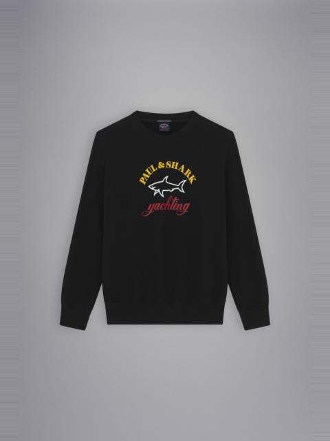 Paul & Shark SWEATER WITH LOGO PRINT
