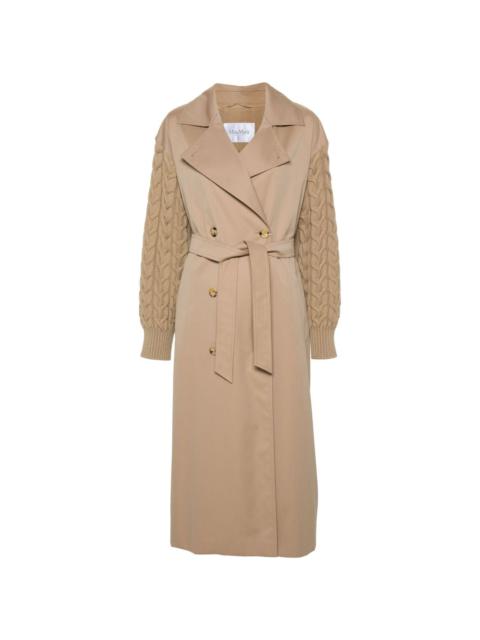 water-repellent gabardine trench coat