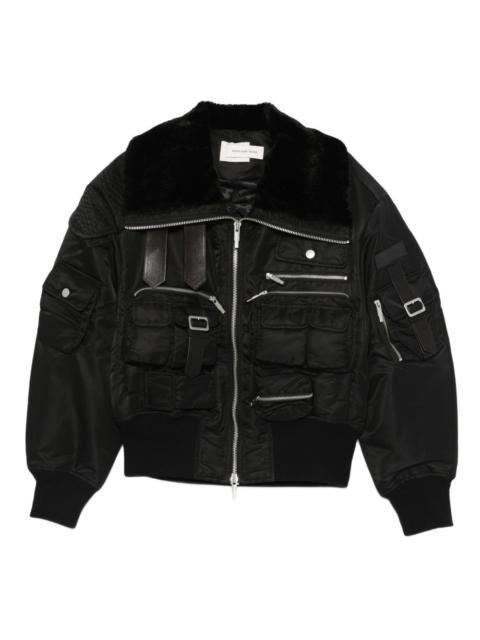 FENG CHEN WANG fur-collar multi-pocket jacket