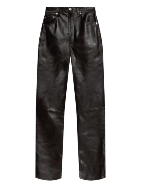 rag & bone leather panelled trousers