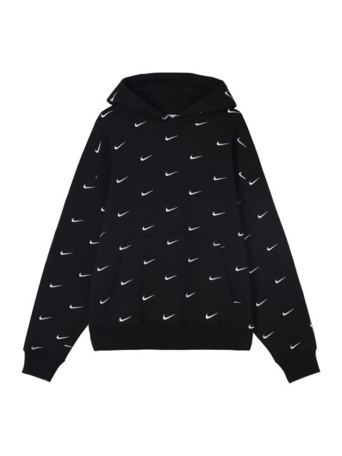 Nike Nike All Over Swoosh Logo Hoodie 'Black' CJ8907-010