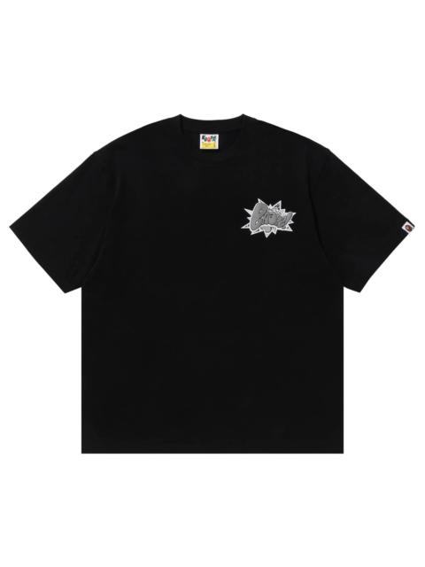 A BATHING APE® BAPE Graffiti Relaxed Fit Tee 'Black'