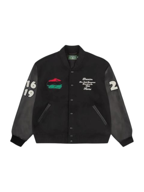 DENIM TEARS Denim Tears Peace Wreath Varsity Jacket Black