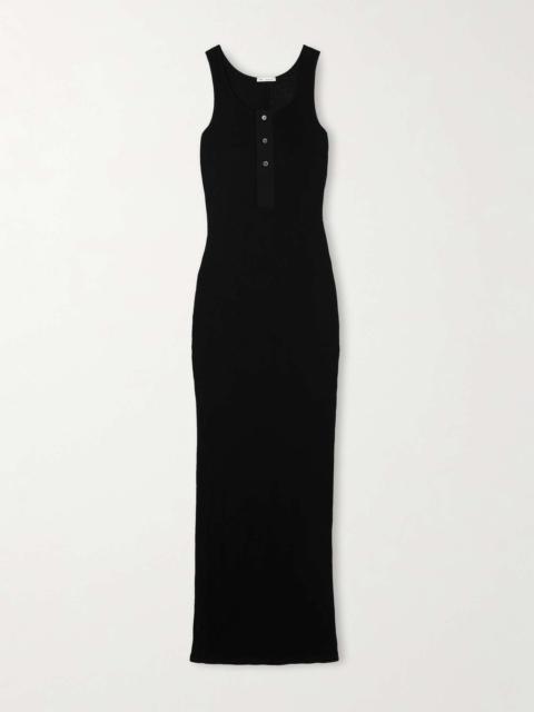 AMI Paris Ribbed cotton-jersey maxi dress