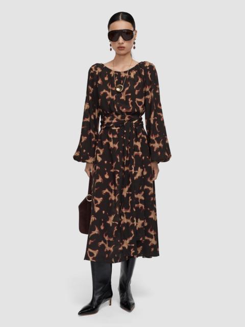 JOSEPH Cupid Tortoiseshell Crepe Dress