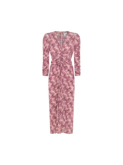 Isabel Marant pink multicolour silk blend dress