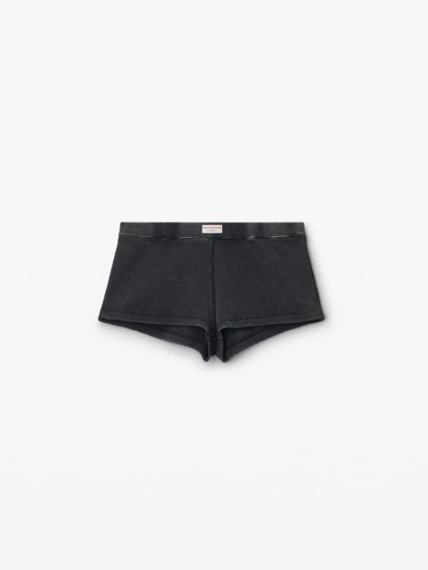 Alexander Wang boy short in waffle-knit cotton stretch