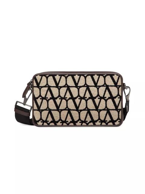 Valentino Toile Iconographe Shoulder Bag With Leather Details