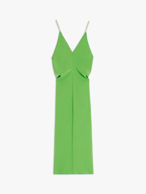 V-Neck Midi Dress in Apple Green