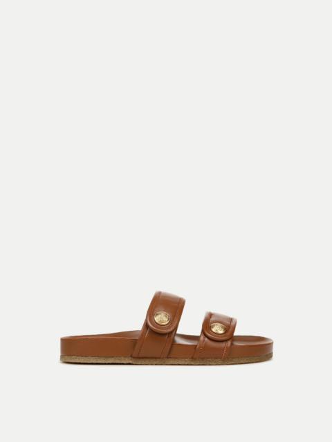 VERONICA BEARD PERCEY LEATHER SLIDE SANDAL