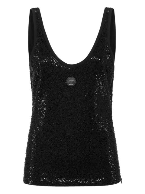 PHILIPP PLEIN Mix Strass tank top