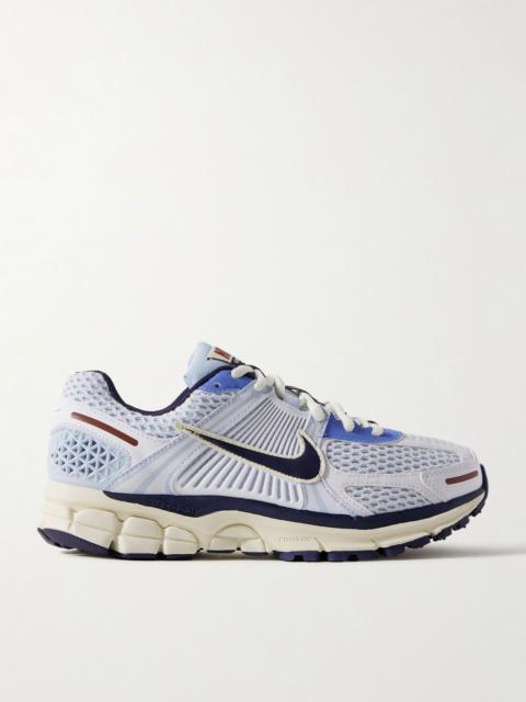 Nike Zoom Vomero 5 leather and rubber-trimmed mesh sneakers Light blue