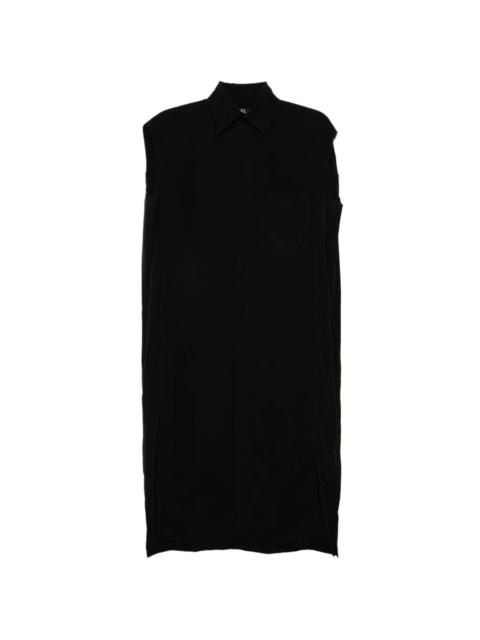 Y's frayed-edge sleeveless shirt dress
