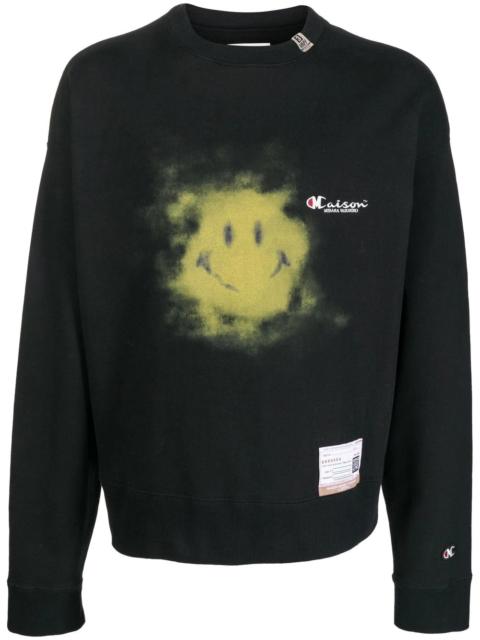 Maison MIHARAYASUHIRO Smiley Face long-sleeve sweater