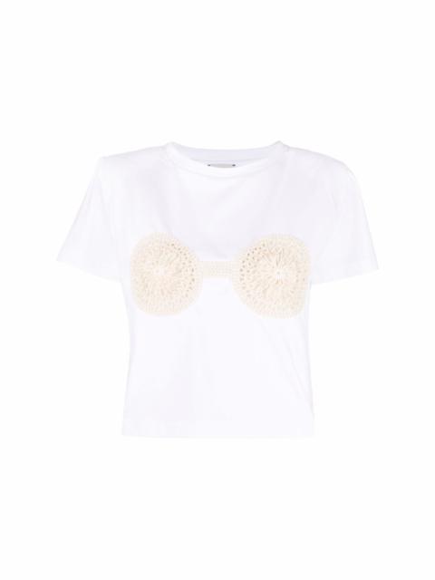 MAGDA BUTRYM crochet-detailed cotton T-shirt