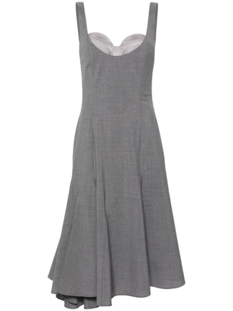 VIKTOR & ROLF corset-style midi wool dress