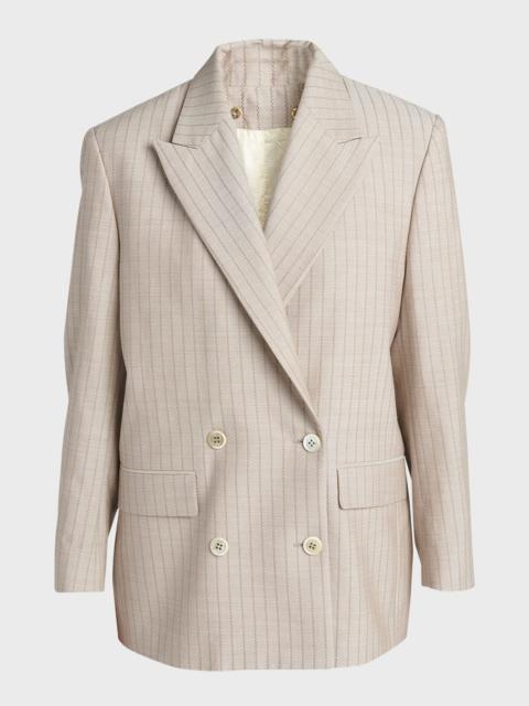 Golden Goose Stripe Jacquard Double-Breasted Blazer