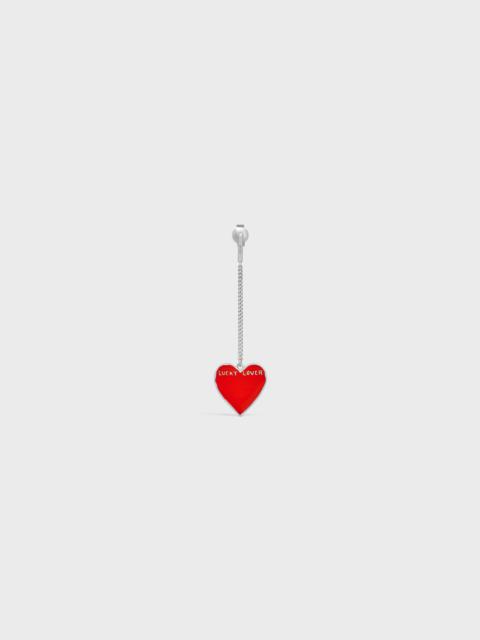 CELINE Lucky Lovers Earring in Sterling Silver with Rhodium Finish and Enamel