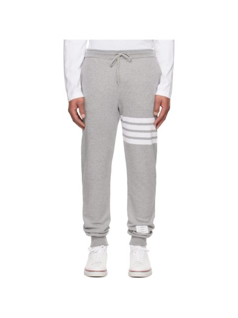Thom Browne Gray Classic Loopback 4-Bar Sweatpants