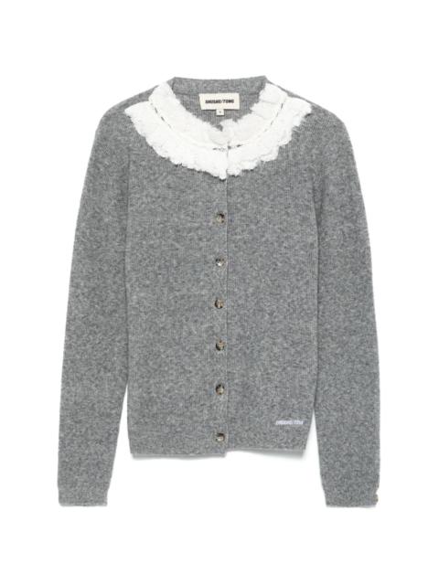 SHUSHU/TONG lace-trim cardigan