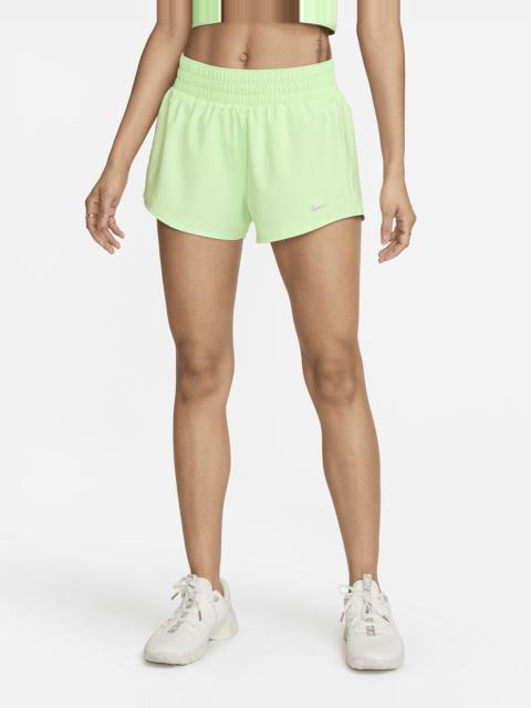 Nike Women's One Dri-FIT Mid-Rise 3" Brief-Lined Shorts