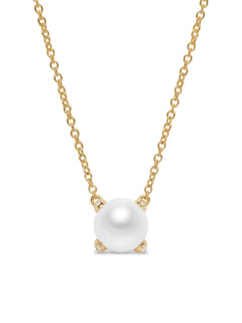 DAVID YURMAN Women's Pearl Classics Necklace in 18K Yellow Gold with Diamonds - Pearl