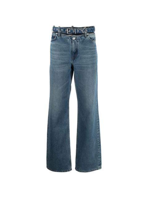 Evergreen Y Belt wide-leg jeans