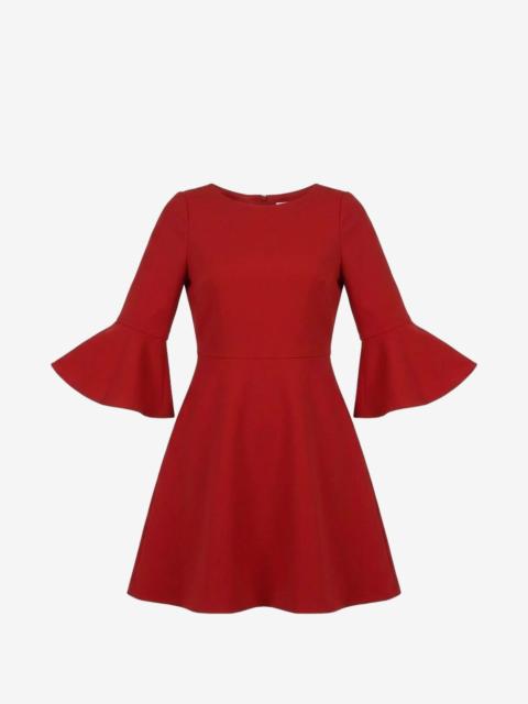 Valentino bell-sleeve mini dress