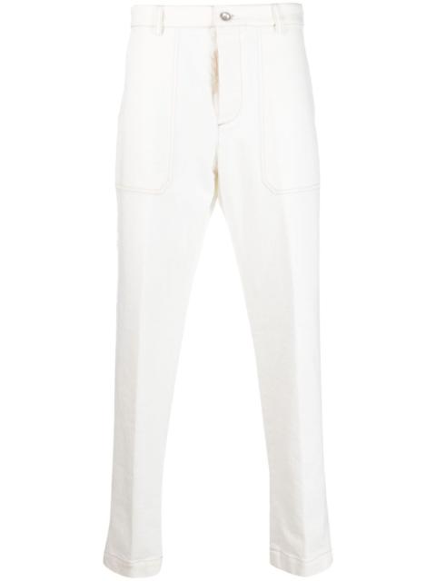 PESERICO straight-leg stretch-cotton trousers