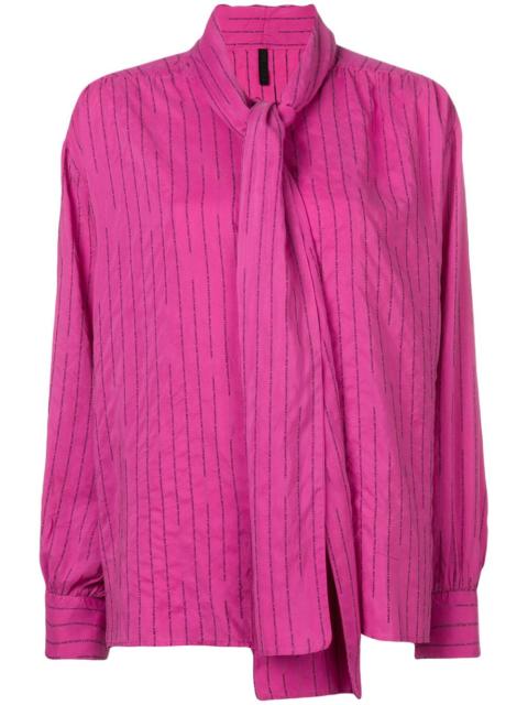 Unravel striped pussy bow blouse