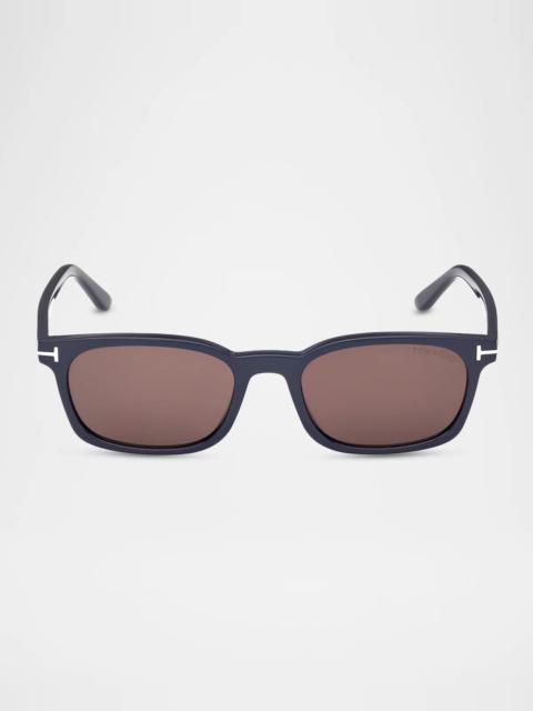 TOM FORD Men's Miles-02 Acetate Square Sunglasses