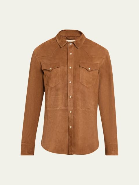 OFFICINE GÉNÉRALE Men's Suede Western Overshirt
