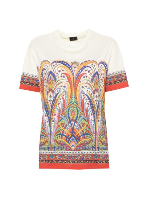 paisey-print T-shirt