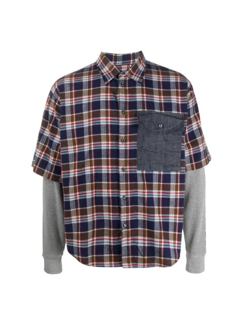 DSQUARED2 check layered shirt