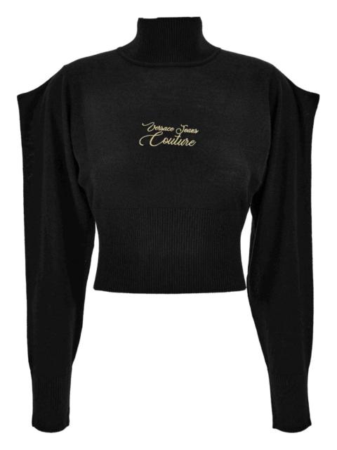 VERSACE JEANS COUTURE high-neck puff-sleeve sweater