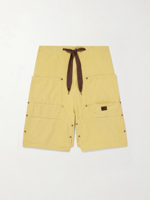 Kapital Easy Straight-Leg Cotton-Twill Drawstring Shorts