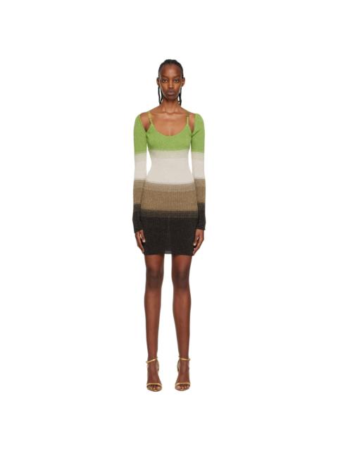 GCDS Green Degradé Minidress