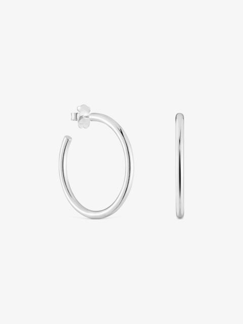 TOUS Long 27 mm silver Hoop earrings Basics