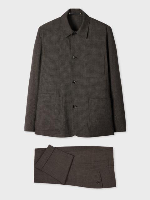Paul Smith Brown Check Two-Ply Merino Work Co-ord