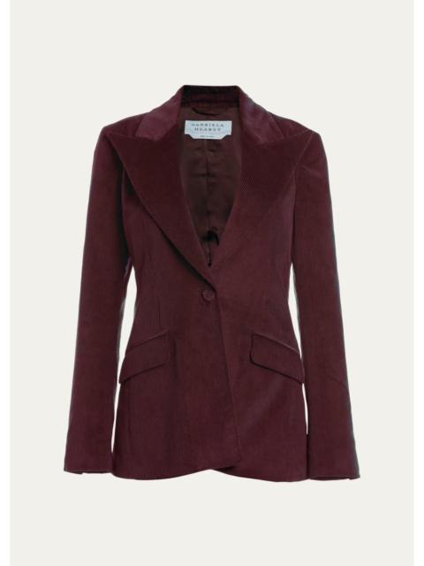 GABRIELA HEARST Leiva Cashmere-Wool Corduroy Single-Breasted Blazer