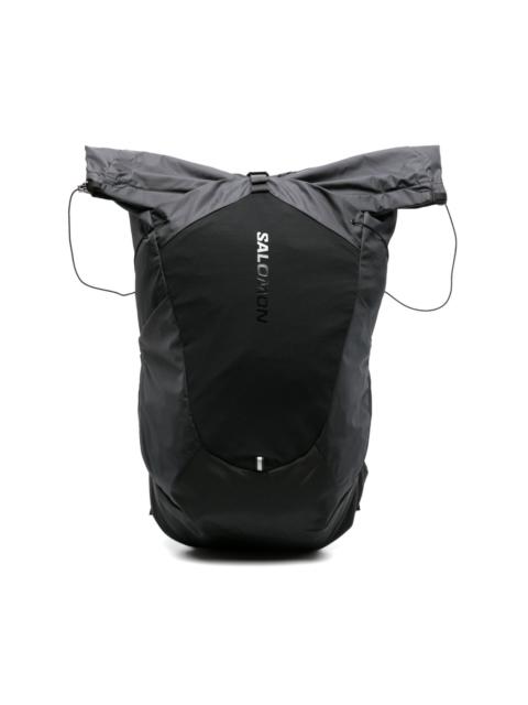 SALOMON logo-print roll-top backpack