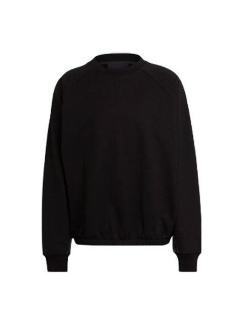 adidas Men's adidas originals Solid Color Loose Casual Round Neck Pullover Black HD2242