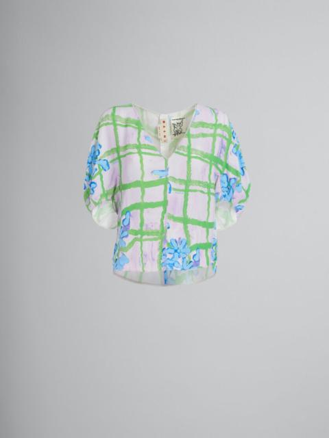 Marni PRINTED CADY KIMONO TOP