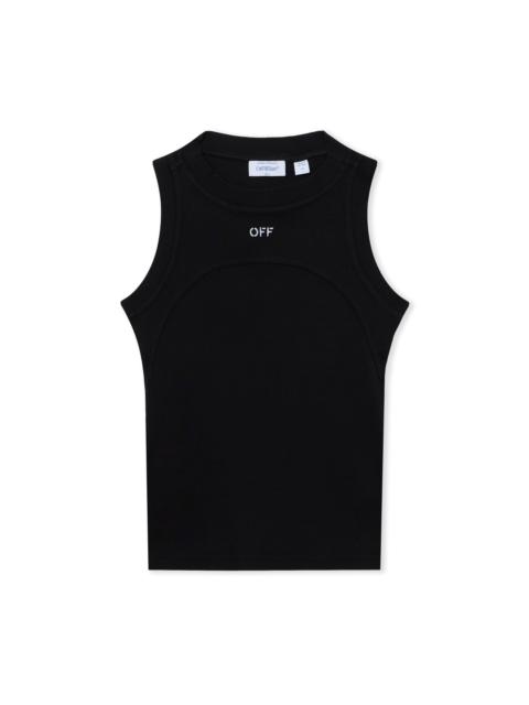 Off-White Off Stamp Rib Round Tank Top