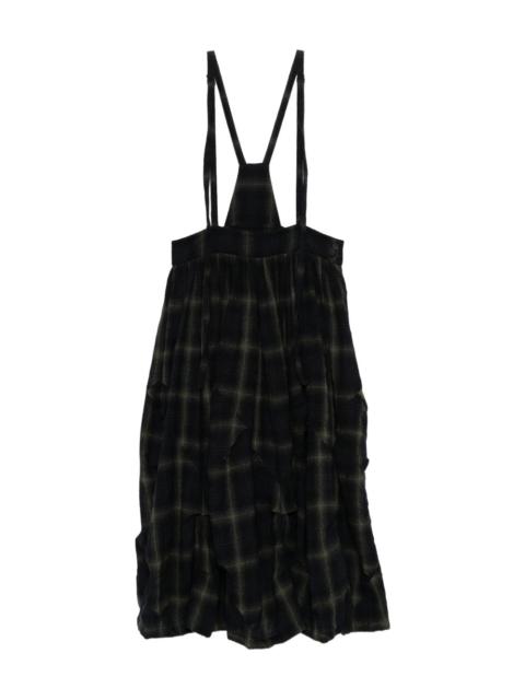 Yohji Yamamoto plaid button skirt