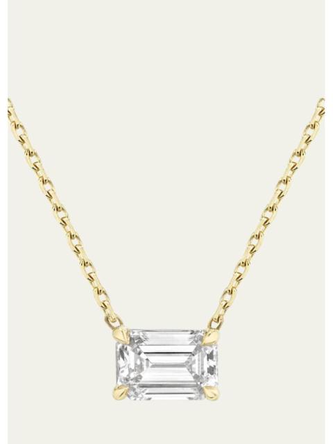 VRAI Emerald-Cut Solitaire Lab Grown Diamond Necklace, 1.0tcw