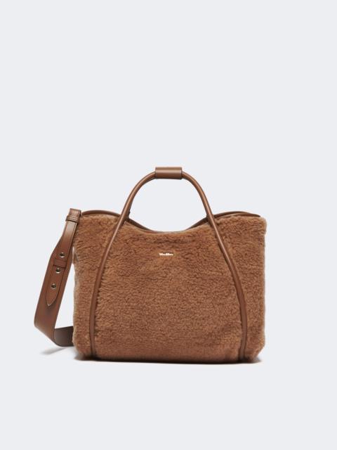 Max Mara TMARINS Small Teddy fabric Marine bag - CAMEL