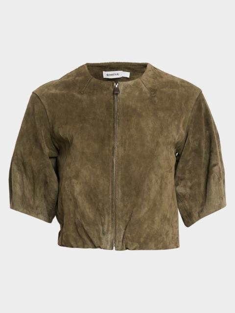 SIMKHAI Austyn Zip-Front Jacket