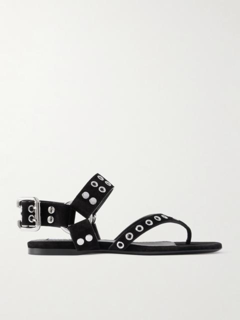 Alaïa Embellished Suede Sandals